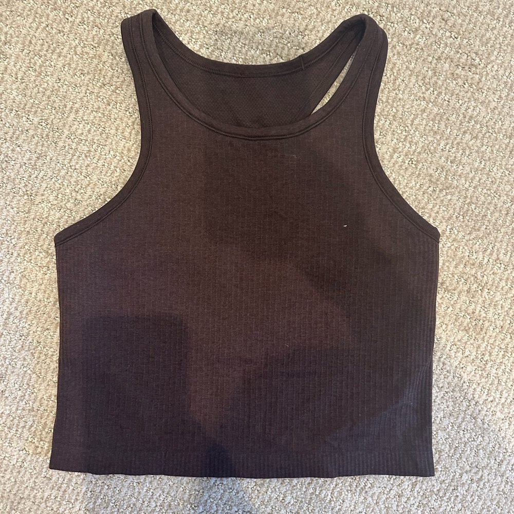 Lululemon ebb to street cropped racer back tank